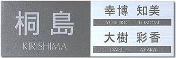 【送料無料】ステンレス表札（戸建・マンション両用タイプの表札）SU−10