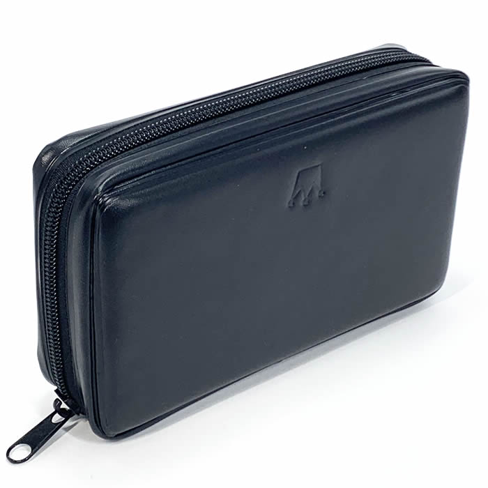 即納！法人印鑑ケース【クラウン TSK-11801】社判と印鑑2本収納で持ち運び可能。ファスナー式[合皮製/代表印ケース/角印ケース/社印ケース/ゴム印ケース/社判ケース/会社印鑑ケース/法人用印鑑ケース]MO-18902 HC-010【あす楽対応】【送料無料】