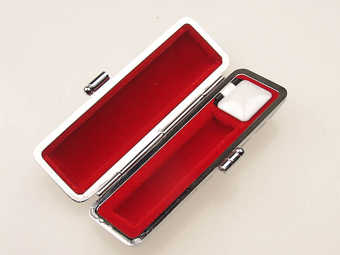 【シャイニークロコ】印鑑ケース（合成皮革）　K-19023収納可能印鑑サイズ・・直径12×長さ60mm