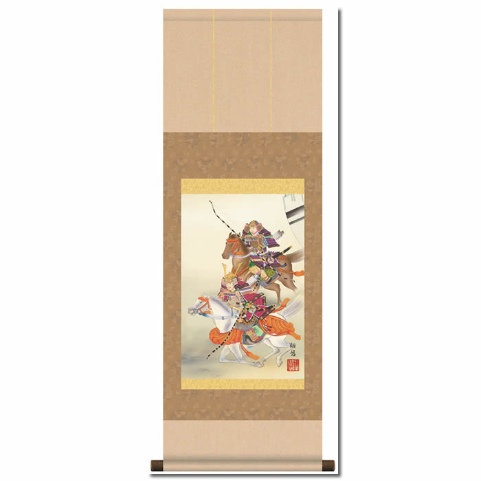 掛け軸【端午の節句：大成武者/32F6-214】丈90cm×幅31cm(尺幅)作家（工藤翔悠） [掛け軸販売/床の間 飾り/掛軸/端午の節句/子どもの日/こどもの日/子供の日]【送料無料】即納【あす楽対応】