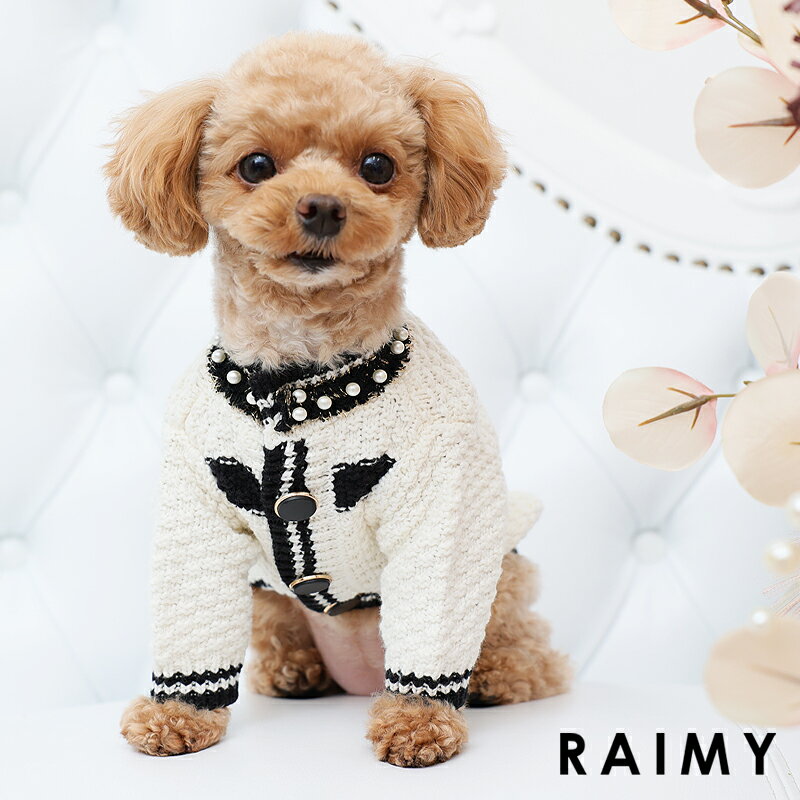 RAIMY レイミー[ネックパールブローチアレンジツイードドッグウェア]犬 ペット 洋服 服 犬服 犬の服 犬用 ペットウェア ドッグウェア 可愛い 小型犬 超小型犬 プレゼント ギフト |RA2201