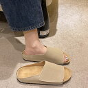 サンダル レディース マジックテープ 軽量 土踏まず PUスエード サンダル軽量 厚底 美脚 オフィス オープントゥ コンフォート