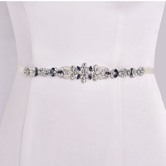 ベルト レディース ビジューベルト 装飾ベルト 細め ウエディング小物 ドレス小物 リボン クリスタルベ..