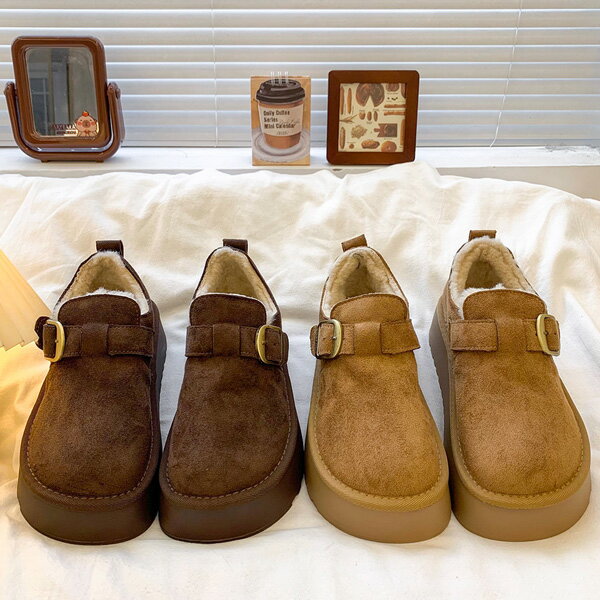 厚底サンダル レディース フラットシューズ スリッパ ファー モコモコ ふわふわ ぽかぽか スリッポン ブラウン キャメル 3.5CM ローヒール 送料無料