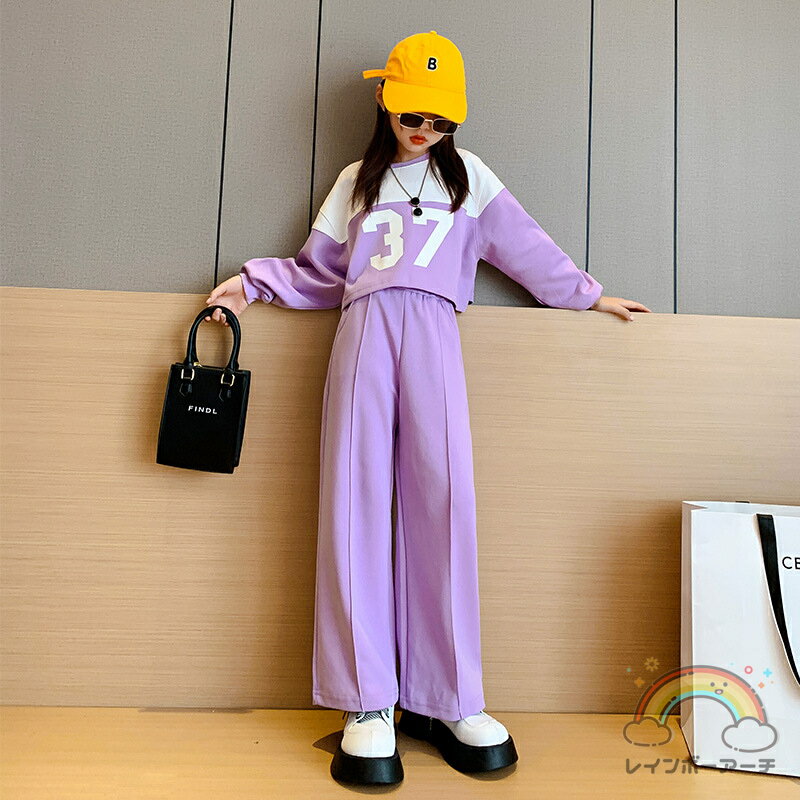 セットアップ 女の子春秋 韓国子供服 カジュアル 長袖 長ズボン 上下セット キッズ ガールズ 2点セット ファッション 春着 秋着 大人気 運動 お出かけ 通学着 普段着 舞台 団体服 2022年新作