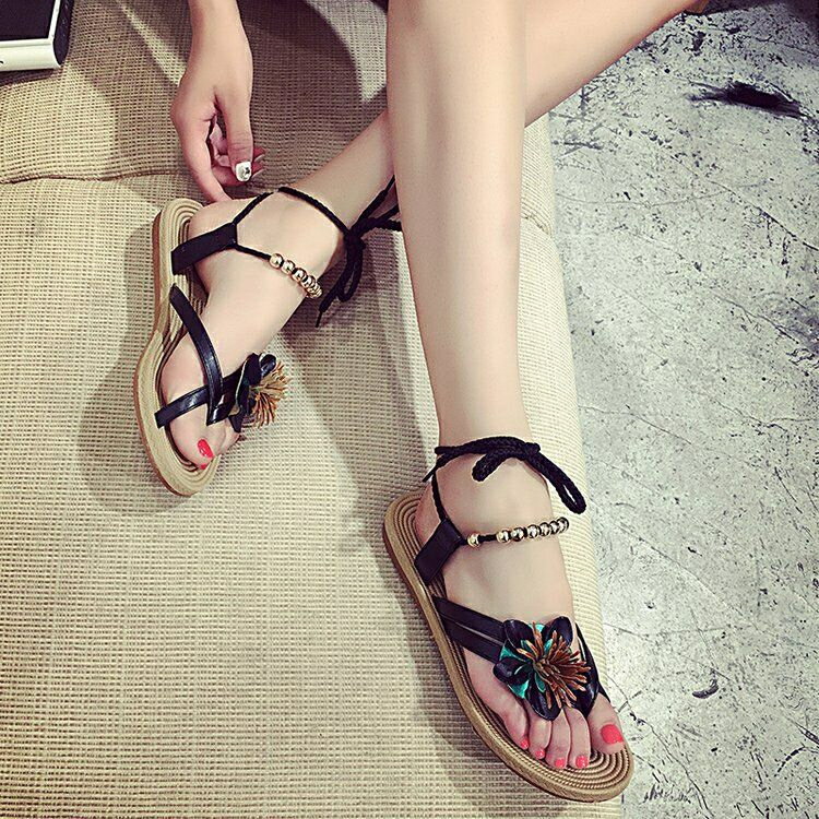 ビーチサンダル レディース ぺたんこ 歩きやすい フラットサンダル ストラップサンダル ローヒール 細..