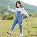 セットアップ 女の子 韓国子供服 デニムパンツ 2点セット 春秋 カジュアル ナチュラル tシャツ+ズボン 長袖 オールインワン+シャツ 切り替え セットアップ...