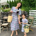 親子ペア ワンピースレディース キッズワンピース 親子コーデ 親子ペアルック 親子ペア 女の子 ママ 娘 おそろい オフショルダー ワンピース 子供服 海遊び ...