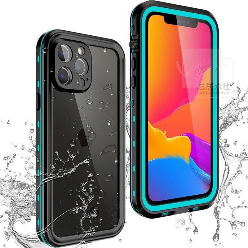 防水ケース iPhone 13 Pro Max ケース 完全防水 耐衝撃 防雪 防塵 薄型 軽量 無線QI充電対応 360&deg;全面保護 iPhone 13 ケースクリア 透明 落下防止 頑丈 薄型