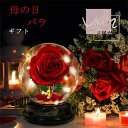 母の日 バラ ライト造花 薔薇 光る 電池式 ガラスドーム 置物 ロマンティック 雰囲気作り 光るバラ 人気 飾り 母 彼女 妻 バレンタイン ホワイトデー 結...