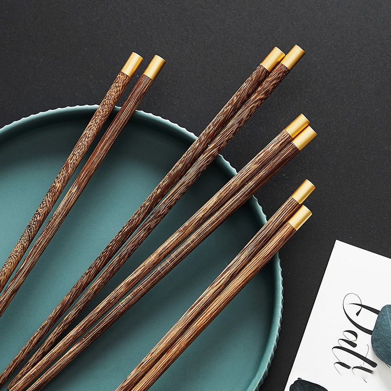 お箸セット ウェンジ 5本/10本セット ユニセックス 家庭用 業務用 耐腐食 耐久性 サビも無い 衛生 素敵 おしゃれ 食洗機不可 おしゃれ かわいい アンティーク風 天然木 木製 ナチュラル 北欧 和雑貨 和小物 キッチン雑貨