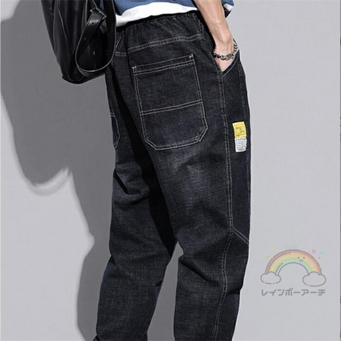 ジーンズ メンズ ストレッチ デニムパンツ ストレッチデニム パンツ ボトムス ブランド リアルコンテンツ アメカジ ストリート系 大きいサイズ ジーパン 大きめ メンズファション デニムパンツ 伸縮 ブルー 黒