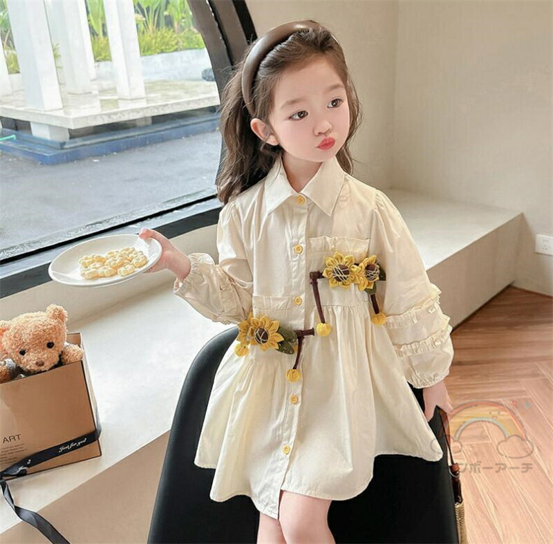 ワンピース 女の子 長袖 春秋シャツワンピース 七五三 子ども 子供服 ベビー服 キッズ オシャレ 保育園 入学式 卒園式 入園式 誕生日 結婚式 発表会 ピアノ バースデー