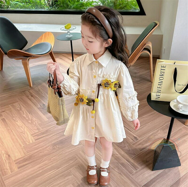 ワンピース 女の子 長袖 春秋シャツワンピース 七五三 子ども 子供服 ベビー服 キッズ オシャレ 保育園 入学式 卒園式 入園式 誕生日 結婚式 発表会 ピアノ バースデー