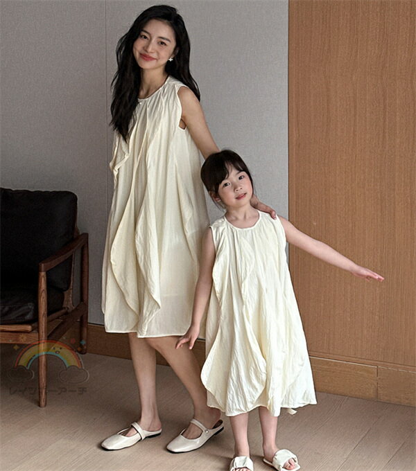 親子ペア ワンピース 親子コーデ 親子ペアルック 親子ペア ロング丈 女の子 ママ 娘 おそろい オフショルダー ワンピース 子供服 海遊び 母の日 ピンク