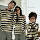 親子 ペアルック 赤ちゃん トレーナー 綿 薄手 軽量 tシャツ カジュアル 秋 ストライプ ストリートコーデ 親子ペアルック 春 トップス ゆったり ママ 女...