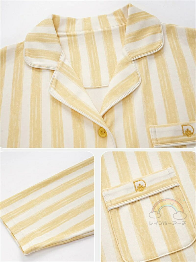 ペア パジャマ 長袖 男女2着 セット ストライプ 前開き シンプル カジュアル カップル 春 秋 長袖トップス ロングパンツ ルームウェア 綿 ポリエステル 冬 ペアパジャマ 結婚祝い プレゼント お祝い おもしろ 部屋着 春秋 夫婦 ギフト 上下セット レディース メンズ