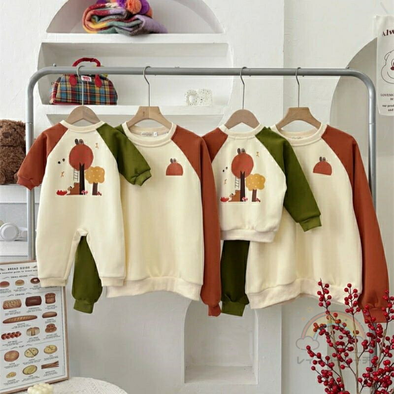 親子 ペアルック 赤ちゃん トレーナー パーカー 赤ちゃん 秋冬 高級 親子ペアルック 春 秋 トップス ゆ..