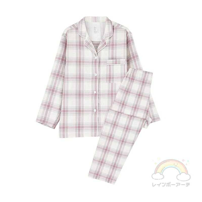 ペア パジャマ 長袖 綿 セットアップ 暖かい パジャマ コンフォート 前開き 秋 綿 ポリエステル カップ..