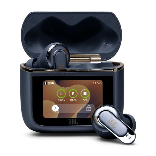 JBL TOUR PRO 3 ワイヤレスイヤホン bluetooth/ハイブリッドノイズキャンセリング/ハイレゾワイヤレスLDAC/デュアルドライバー/マルチポイント/防塵防水/ワイヤレス充電対応/スマートタッチディスプレイ搭載/ネイビー /JBLTOURPRO3BLU