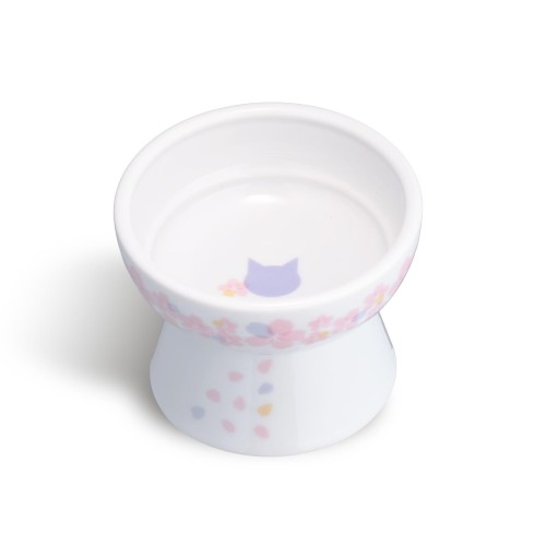 猫壱 猫用 食器 脚付フードボウル プチ 桜カラーsakura color