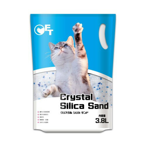 OFT クリスタルシリカサンド 3.8L(1.5kg) 固まらない シリカゲル ネコ砂 脱臭 健康 猫砂 猫 ネコ ねこ 消臭 鉱物 砂ぼこり OFT トイレ 散らかりにくい 臭い 仔猫 固まらない