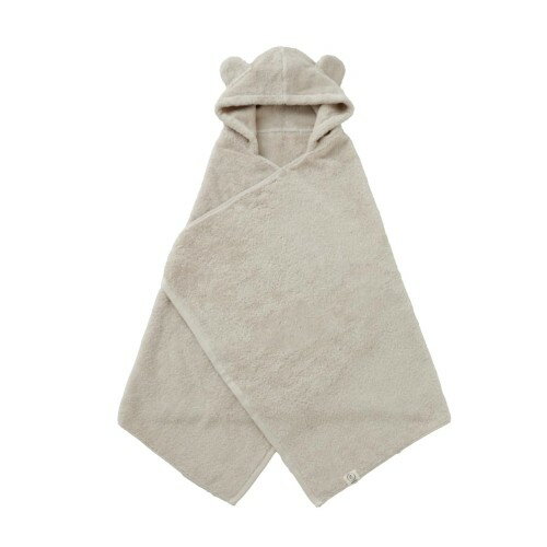 商品今治タオル imabari towel 日本製 ベビーバスローブ バスポンチョ ギフトセット (サンドベージュ：くま耳)