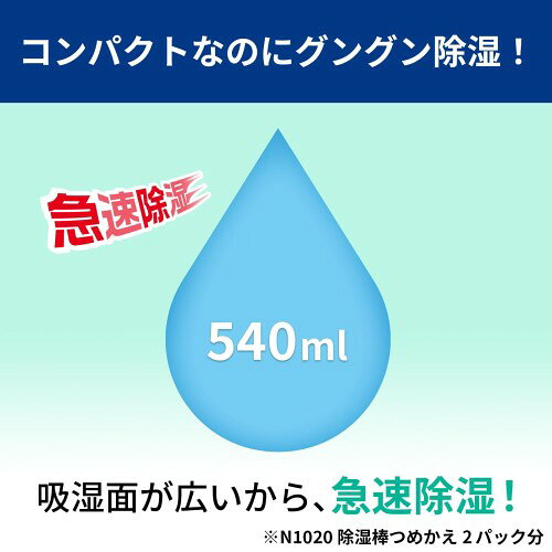 ニトムズ 除湿棒 つめかえ スペア 除湿 2個入 N1020