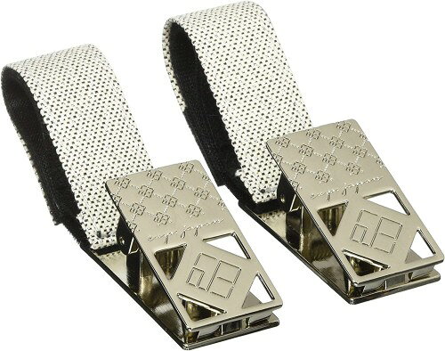 e.x.p.japon ブランケットクリップ SV-ブラックラメ 金属製 ベビーカー用クリップ ベビーひざ掛けクリップ 2本入り e-bcp08sv