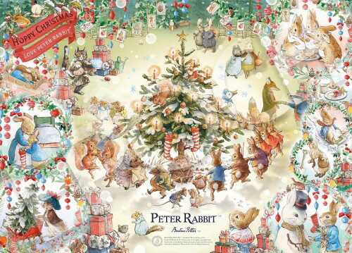 エポック社 500ピース ジグソーパズル ピーターラビット ホッピークリスマス! ピーターラビット™ (38×53cm) 06-514s のり付き ヘラ付き 点数券付き EPOCH