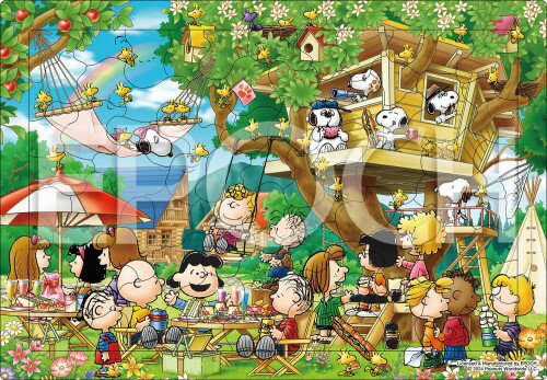 Rakuten - エポック社(EPOCH) アポロのピクチュアパズル ピーナッツ/PEANUTS スヌーピー ツリーハウス 75ピース 25-300 こども向け台紙つきパズル 5歳以上 おもちゃ STマーク認証