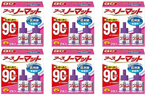 6個セットアース製薬 アースノーマット 90日用 取替ボトル 無香料 2本入