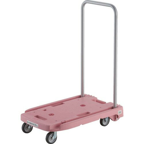Rakuten - TRUSCO(トラスコ) 樹脂台車 こまわり君 省音G車輪 600×390 ピンク MP-6039N2-P 折りたたみ 軽量 静か 静音