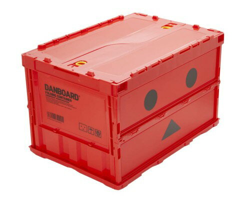 Rakuten - トラスコ中山(TRUSCO) ダンボー 薄型折りたたみコンテナ TRC50BADNBR ロックフタ付き レッド 収納ケース 収納ボックス