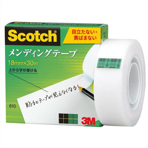 Rakuten - 3M スコッチ テープ メンディングテープ 18mm×30m 小巻 810-1-18
