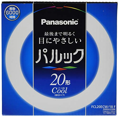 サイズ:ガラス管径 2.9×外径(内径) 20.5(14.7)cm 本体重量:0.142Kg 生産国:日本 定格寿命:6,000時間(定格寿命は平均値であり、保証値ではありません。) 仕様1:種別=20形、光色=クール色、口金=G10q、定格ランプ電力=18W(点灯菅付き器具の場合)、ランプ電流=0.365A(点灯菅付き器具の場合) 仕様2:全光束 (ランプ単体の明るさ)=1220 lm、色温度=7200K 仕様3:適合点灯菅=FG-1E(L)・FG-1P(L)、適合電子点灯菅=FE1E