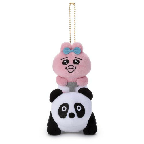 Rakuten - タカラトミーアーツ(TAKARATOMY A.R.T.S) 可哀想に!メルヘンランド ぬいぐるみマスコット パンダに乗ったおぱんちゅ 高さ 約15cm