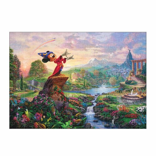 (C)Disney 完成サイズ18.2×25.7cm ピースが透明なステンドアートジグソーパズル 付属のフレームカラー：ホワイト