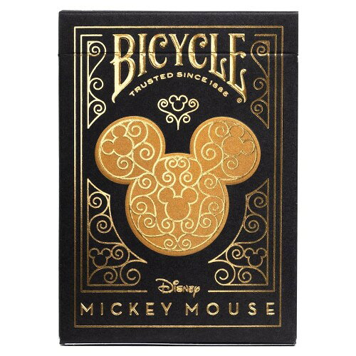 テンヨー(Tenyo) ディズニー バイスクル トランプ ブラックゴールドミッキーマウス BICYCLE ポーカーサイズ (6.3cmx8.8cm) 6歳以上