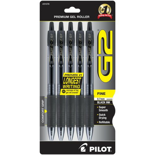Rakuten - パイロットG2ノック式プレミアムゲルインキローラーボールペン 5-Pack