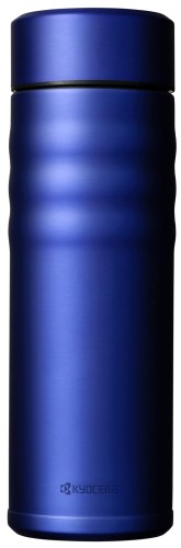 Rakuten - 京セラ 水筒 セラミック コーヒー ボトル マグボトル 500ml スクリュー栓 内面セラミック加工 真空断熱構造 保温 保冷 CERAMUG セラマグ ディープブルー 青 MB-17SDB-AZ