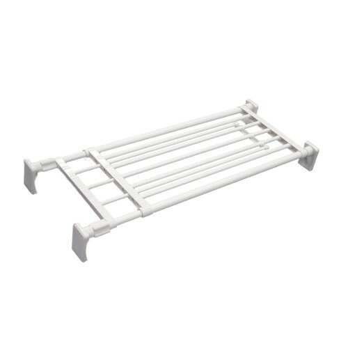 Rakuten - 平安伸銅工業 HEIAN SHINDO つっぱり棚 超強力ワイド ホワイト 取付幅75~120cm 耐荷重60-40kg RA-11