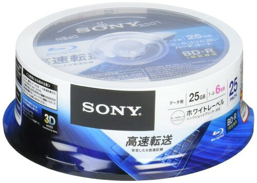 大切なデータの保存用ディスクに最適。傷・埃・汚れに強い高性能なハードコートを採用 規格:データ用BD-R 1層 入り数:25枚(スピンドル) 容量:25GB/1枚 盤面:ホワイトレーベル 倍速:6倍速対応(1-6倍速) インクジェットプリンター対応(ワイドプリントエリア)