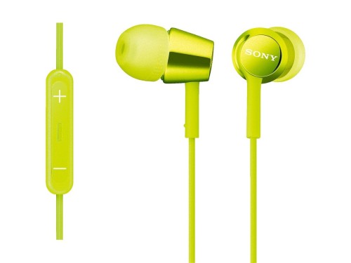 ソニー イヤホン MDR-EX150IP : カナル型 iPhone/iPod/iPad用リモコン・マイク付き グリーン MDR-EX150IP G