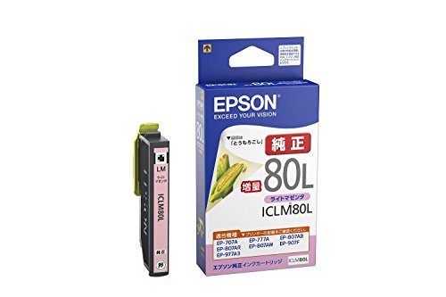 Rakuten - エプソン 純正 インクカートリッジ とうもろこし ICLM80L ライトマゼンタ 増量