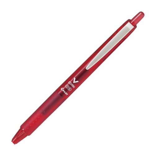 パイロット 水性ボールペン Vコーンノック 0.5 レッド 10本 LVKN150EF10R