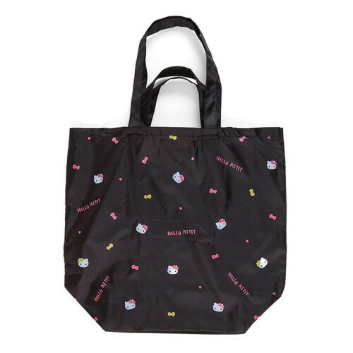本体サイズ：使用時:約44×17.5×41cm、持ち手の長さ:約34cm畳んだ時:約18×3×12cm。主な材料・原料：ポリエステル たっぷり大容量でスーパーでのデイリーなお買い物に便利。はっ水加工で水をはじきやすい。耐荷重:15kg※総柄デザインの部分は、商品によって柄の出方が若干異なります。 (C)1976,2023 SANRIO CO.,LTD.(P)