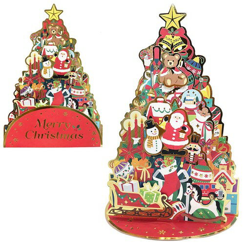 Rakuten - サンリオ クリスマスカード メッセージカード 赤地手前開きツリー グリーティングカード 海外輸送可 JX 60-3 SANRIO 524581