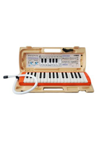 鍵盤クロスつきヤマハ YAMAHA ピアニカ 鍵盤ハーモニカ 32鍵 オレンジ P-32EO 食品衛生法準拠 子どもたちの使い勝手を追求 同系色のプラスチック製ハードケース 演奏用パイプ 吹き口