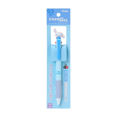本体サイズ：約幅2.5×奥行2.5×高さ16.7cm。主な材料・原料：ABS樹脂 0.5mm。インク色:黒、赤。ノック式。高い速乾性。書類などをしっかり挟めるバインダークリップ付き。替芯はサンリオでの取り扱いはございません。 (C) 2025 SANRIO CO., LTD.　著作 株式会社サンリオ